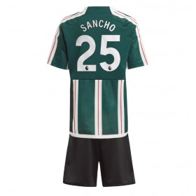 Baby Fußballbekleidung Manchester United Jadon Sancho #25 Auswärtstrikot 2023-24 Kurzarm (+ kurze hosen)